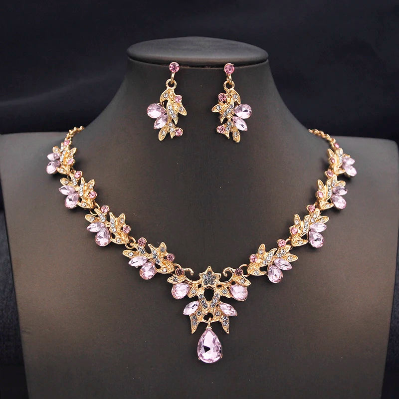 Princess Collar Two Piece Set Bride Jewelry for Women Wedding Accessories