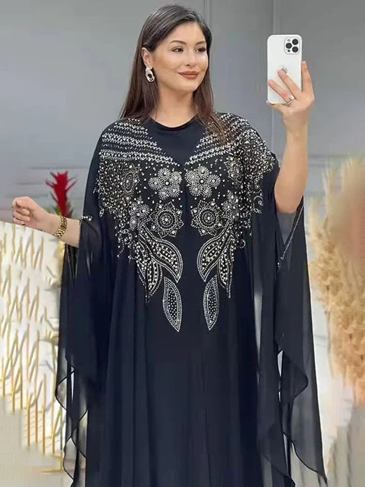 Dubai Luxury Chiffon Muslim Abayas For Women