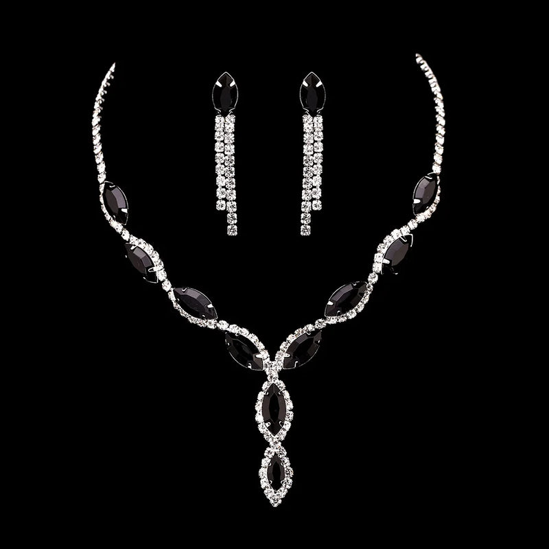 Crystal Prom Wedding Jewelry Sets for Women