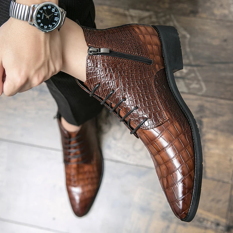 High Quality Business Leather Lace Up Chelsea Mens Shoes
