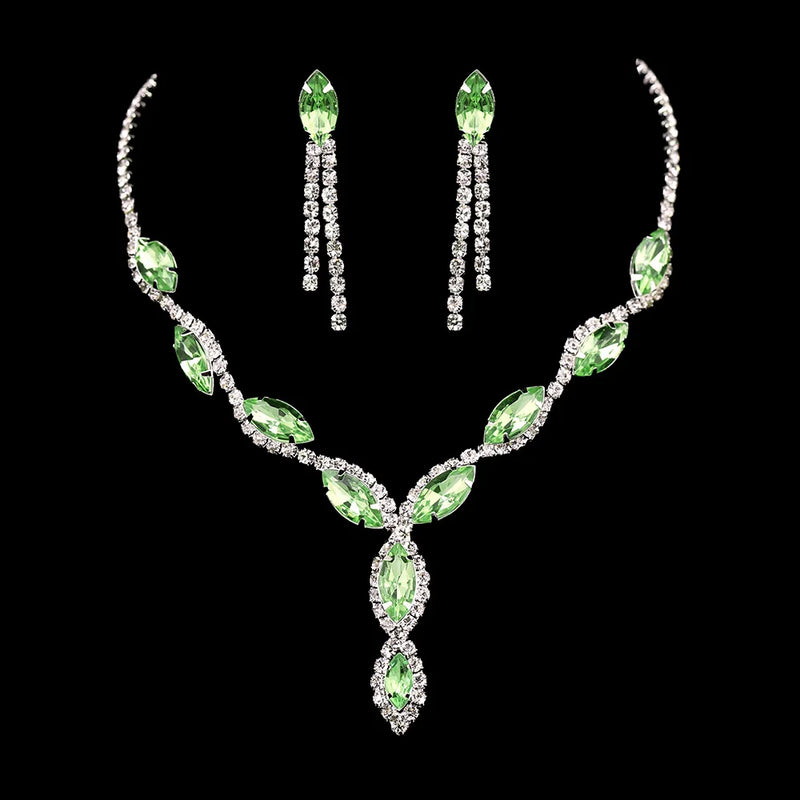Crystal Prom Wedding Jewelry Sets for Women