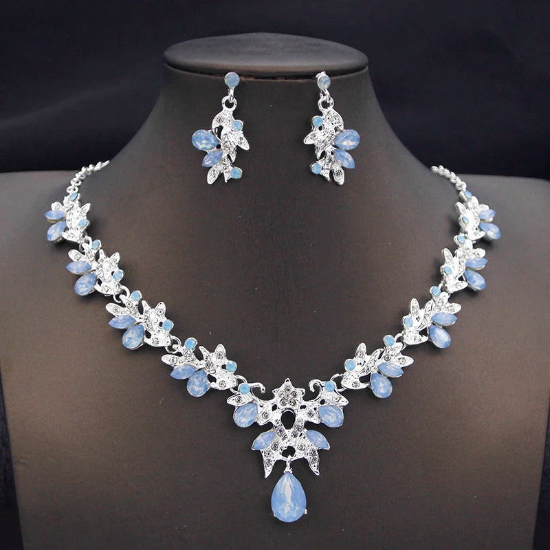 Princess Collar Two Piece Set Bride Jewelry for Women Wedding Accessories