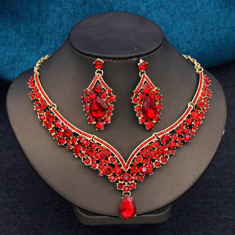 Princess Collar Two Piece Set Bride Jewelry for Women Wedding Accessories