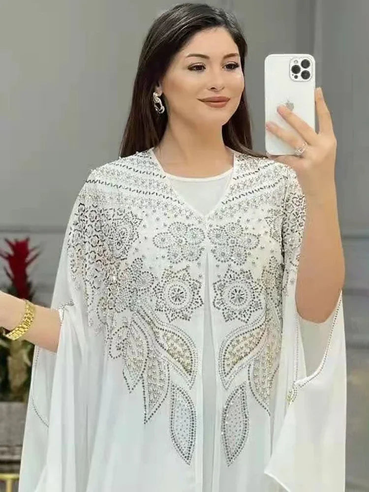 Dubai Luxury Chiffon Muslim Abayas For Women