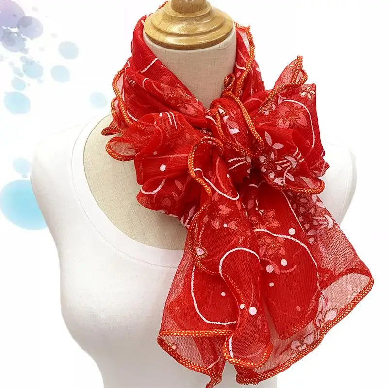 Elegant Lace Women Scarf Light Weight Silk Hijab