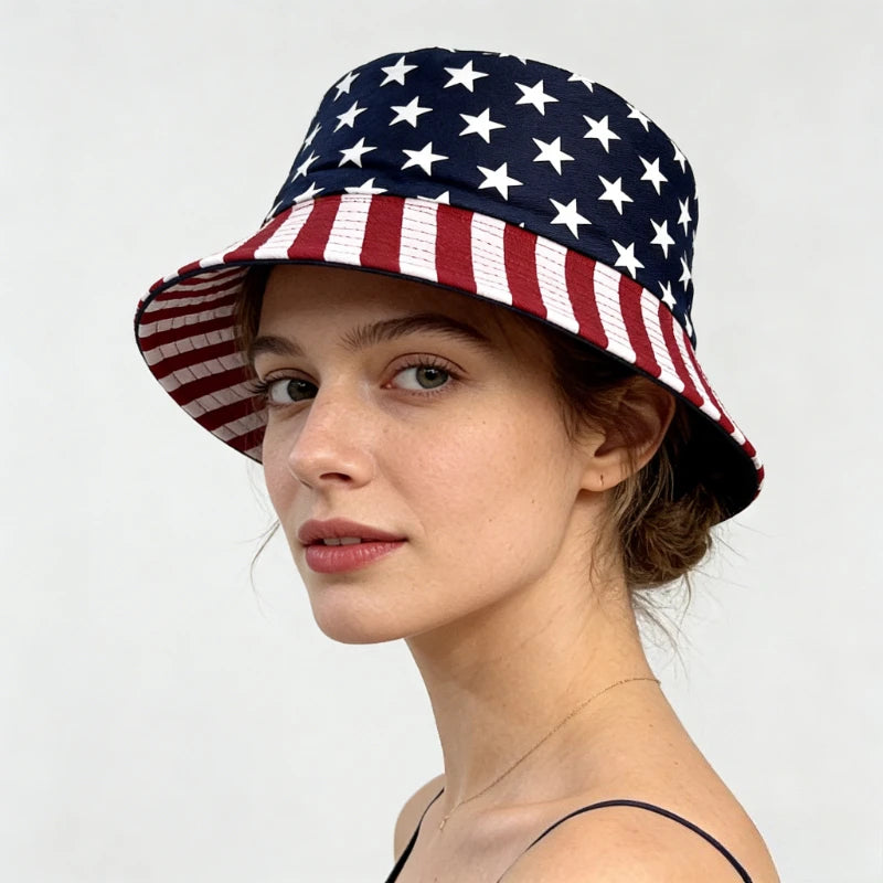 Unisex 250th Anniversary American Flag Patriotic Bucket Hat
