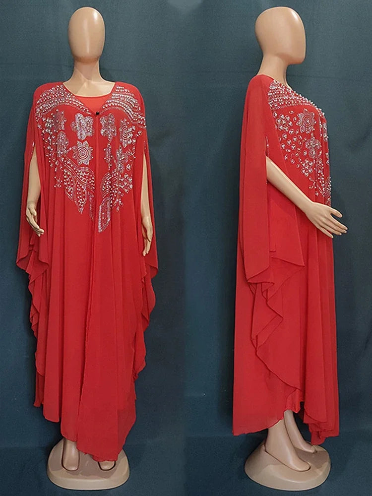Dubai Luxury Chiffon Muslim Abayas For Women