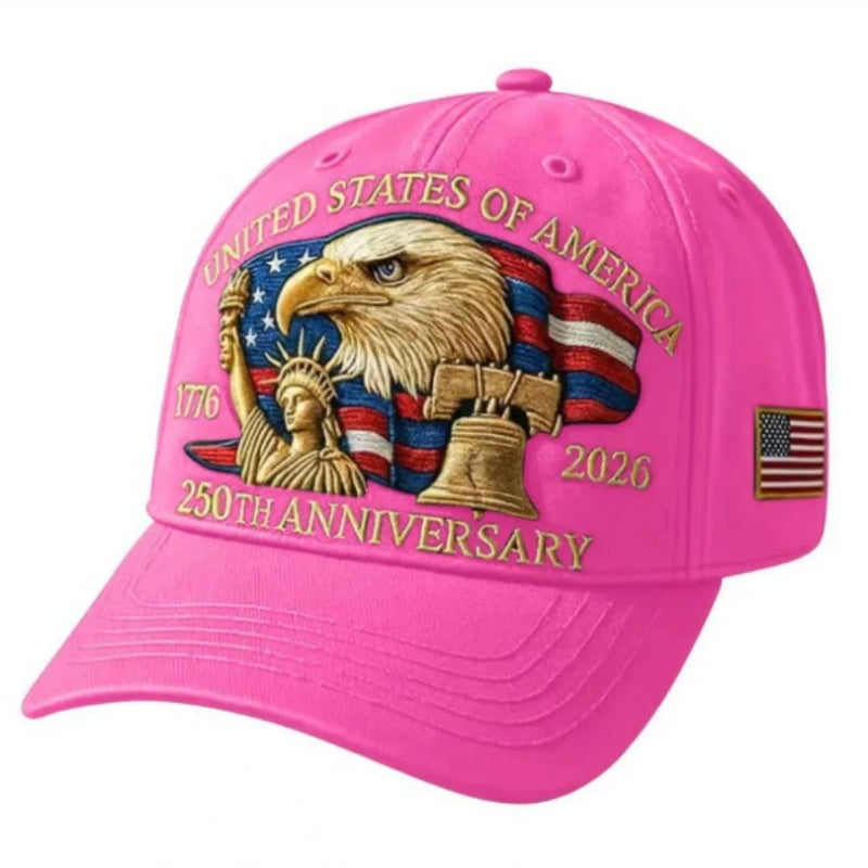 USA 250th Anniversary Eagle Print Unisex Adjustable Cotton Hat