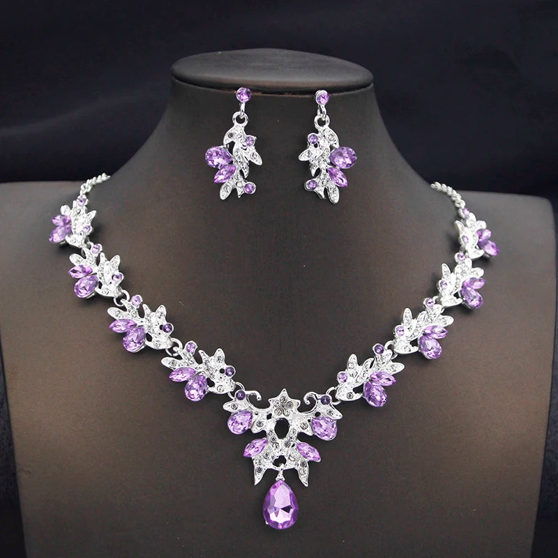Princess Collar Two Piece Set Bride Jewelry for Women Wedding Accessories