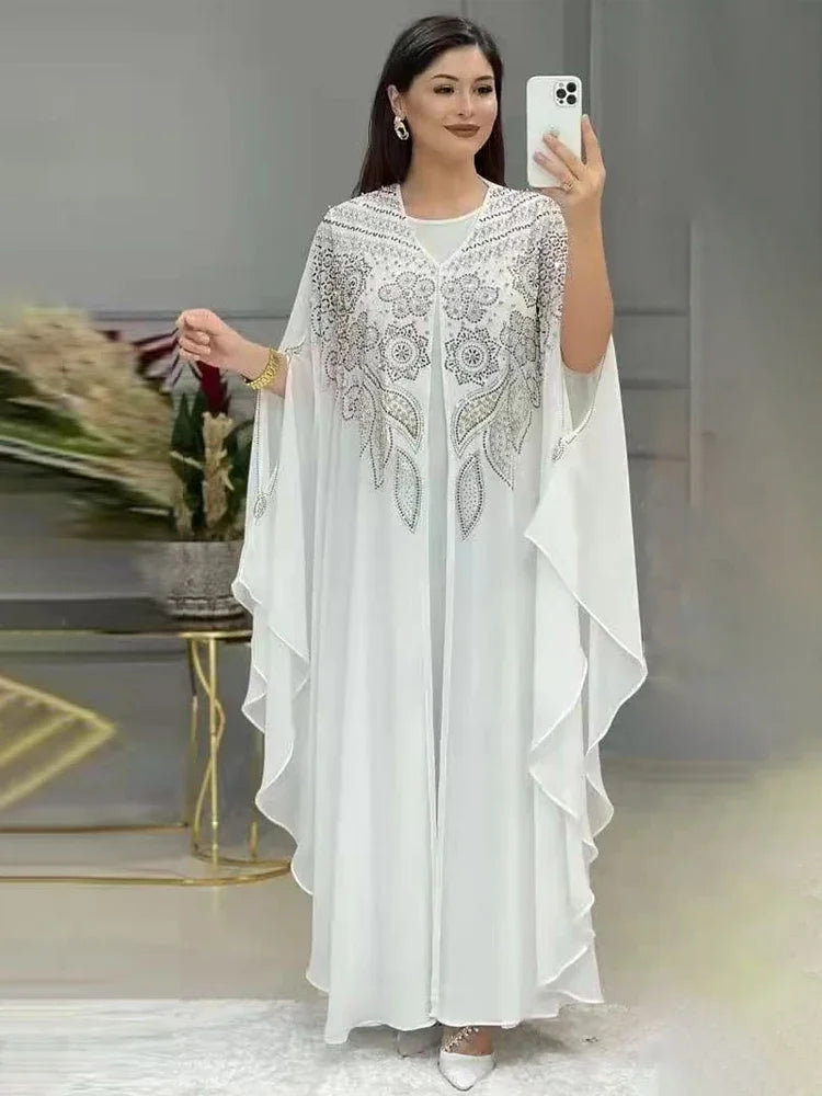 Dubai Luxury Chiffon Muslim Abayas For Women