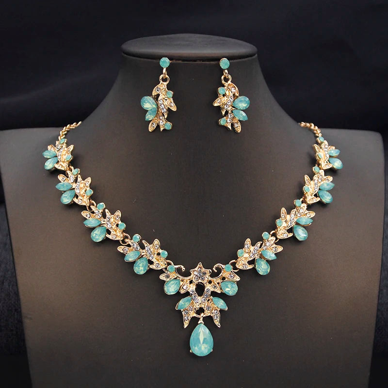 Princess Collar Two Piece Set Bride Jewelry for Women Wedding Accessories