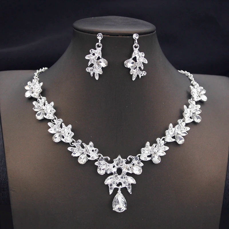 Princess Collar Two Piece Set Bride Jewelry for Women Wedding Accessories