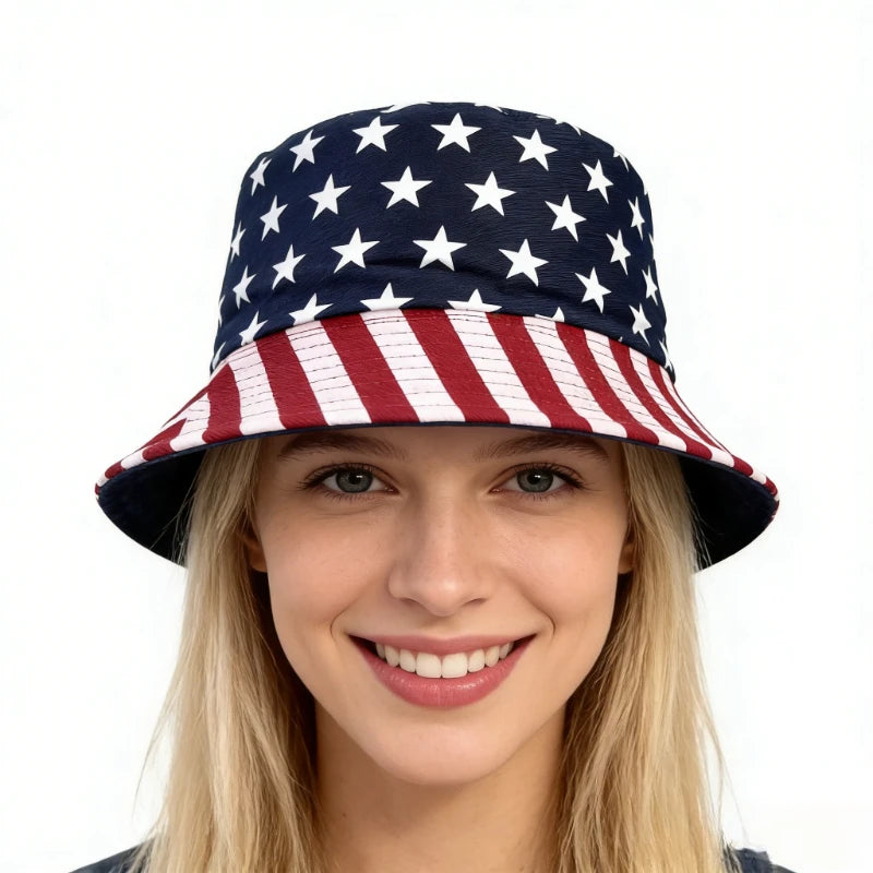 Unisex 250th Anniversary American Flag Patriotic Bucket Hat