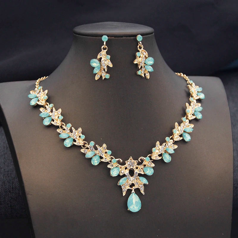 Princess Collar Two Piece Set Bride Jewelry for Women Wedding Accessories