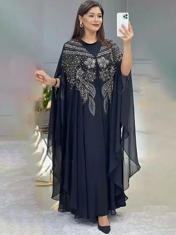 Dubai Luxury Chiffon Muslim Abayas For Women