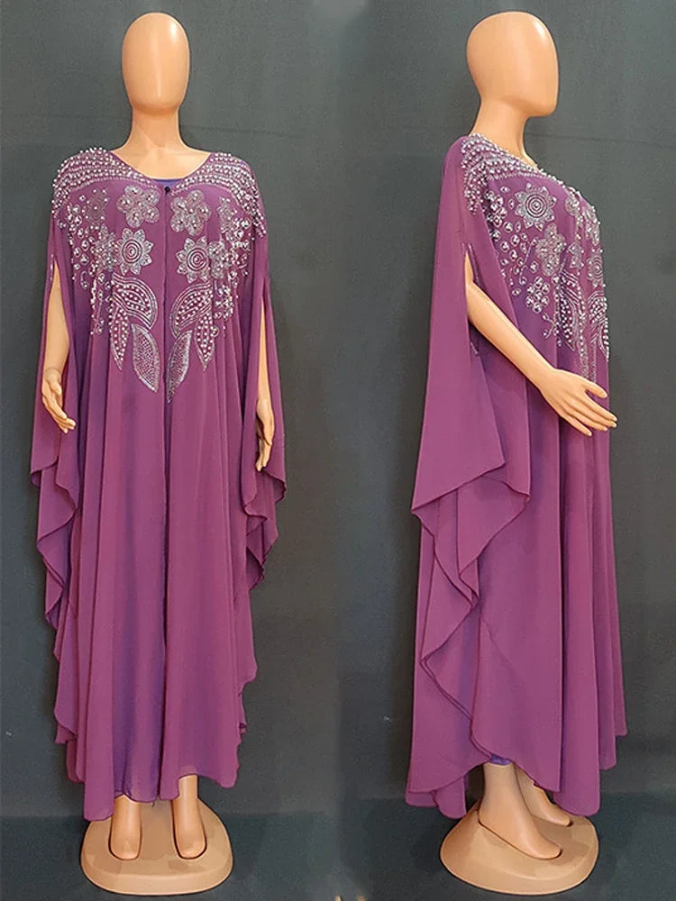 Dubai Luxury Chiffon Muslim Abayas For Women