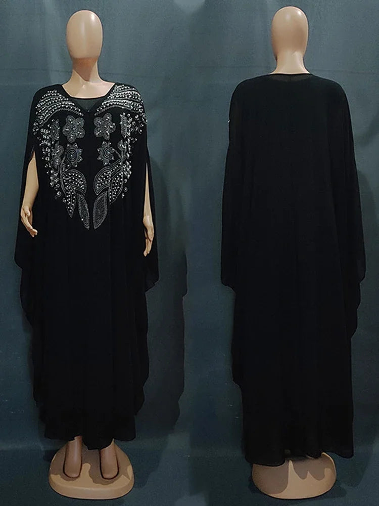 Dubai Luxury Chiffon Muslim Abayas For Women