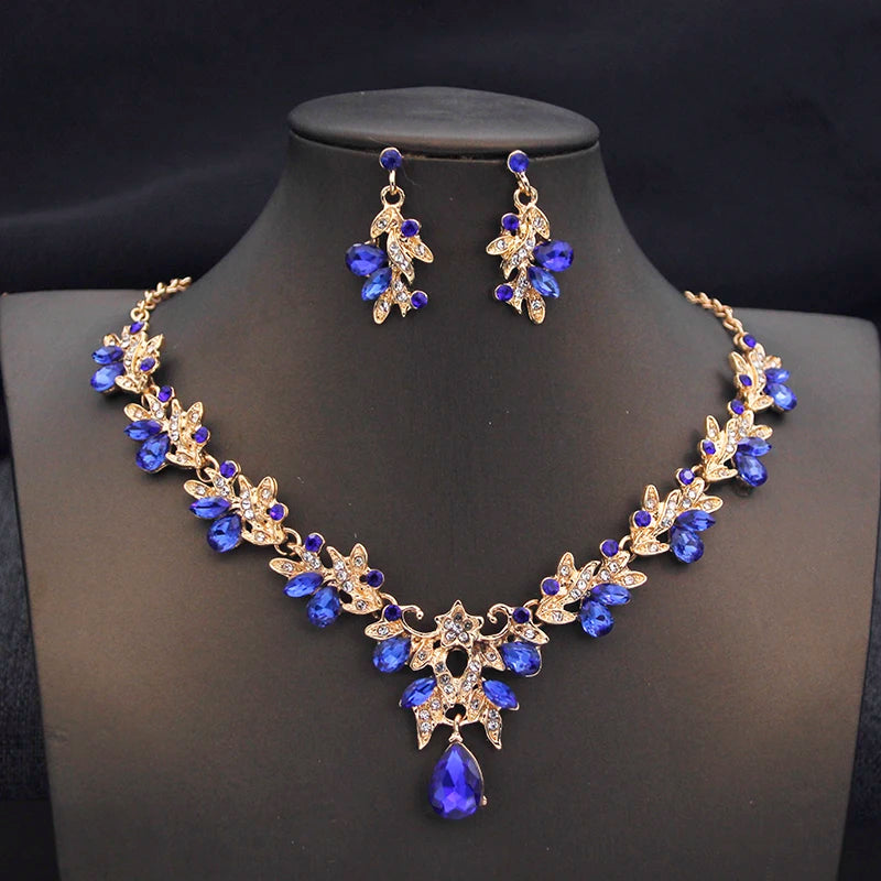 Princess Collar Two Piece Set Bride Jewelry for Women Wedding Accessories
