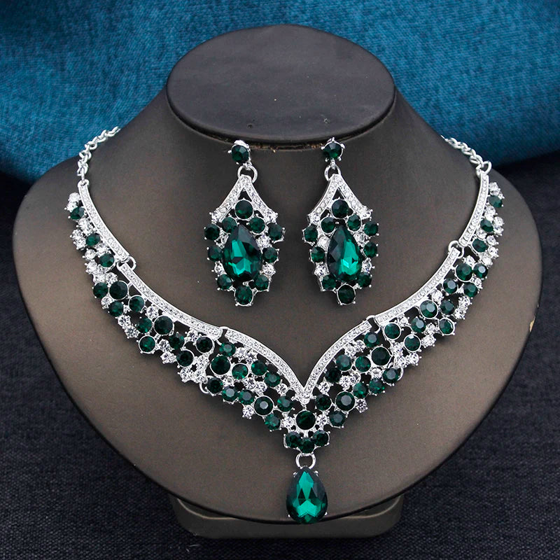 Princess Collar Two Piece Set Bride Jewelry for Women Wedding Accessories