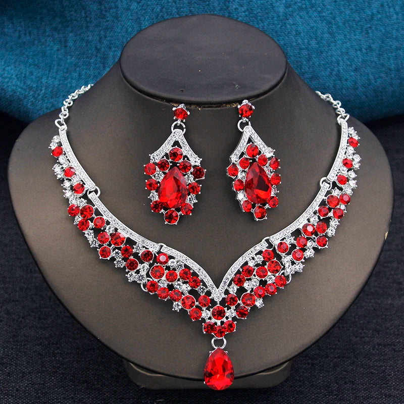 Princess Collar Two Piece Set Bride Jewelry for Women Wedding Accessories
