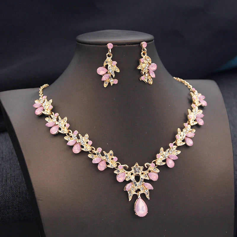 Princess Collar Two Piece Set Bride Jewelry for Women Wedding Accessories