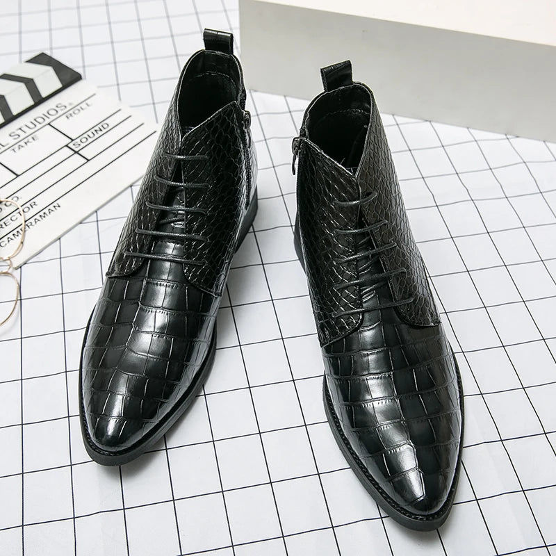 High Quality Business Leather Lace Up Chelsea Mens Shoes