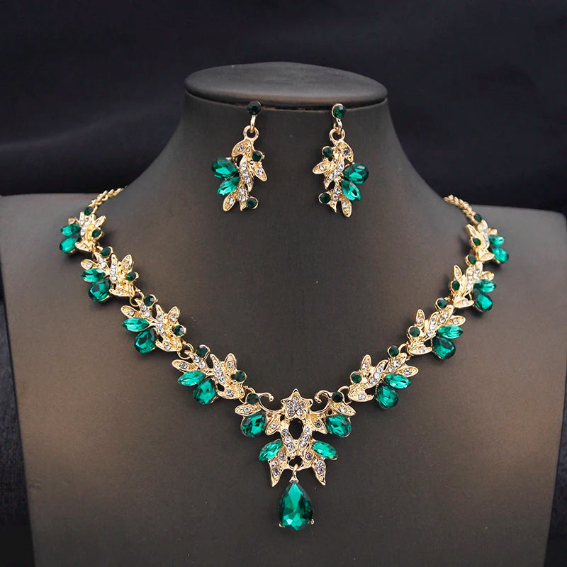 Princess Collar Two Piece Set Bride Jewelry for Women Wedding Accessories