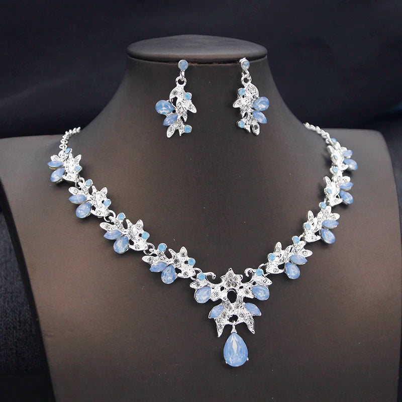 Princess Collar Two Piece Set Bride Jewelry for Women Wedding Accessories