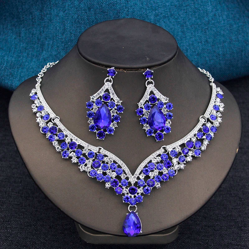 Princess Collar Two Piece Set Bride Jewelry for Women Wedding Accessories