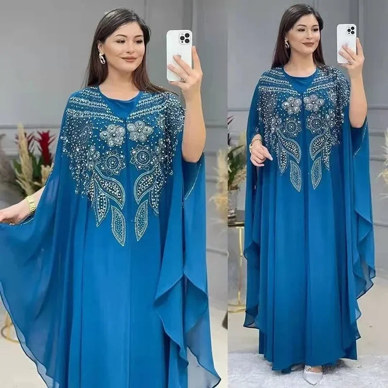 Dubai Luxury Chiffon Muslim Abayas For Women