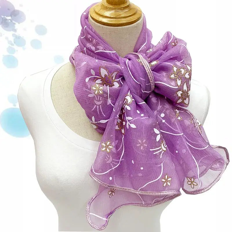 Elegant Lace Women Scarf Light Weight Silk Hijab