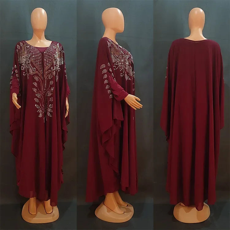 Dubai Luxury Chiffon Muslim Abayas For Women