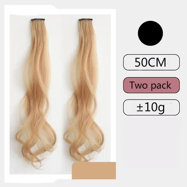 Clip In Highlighted Synthetic Hair Extensions 1B/27HL / 20inches