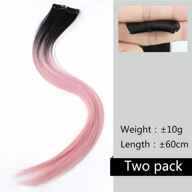 Clip In Highlighted Synthetic Hair Extensions T1/27 / 20inches