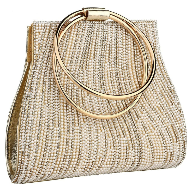 Diamond Rhinestone Clutch Crystal Party Bag For Woman Gold A HANDBAGS