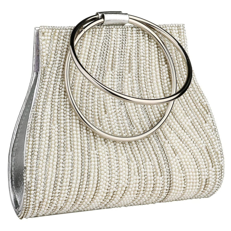 Diamond Rhinestone Clutch Crystal Party Bag For Woman Silver A HANDBAGS