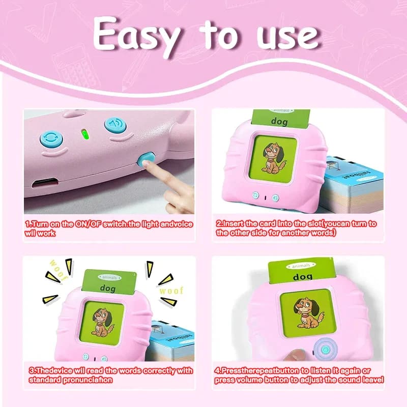 Early Educational Talking Flash Cards English Electronic Audio Book Kids Birthday Gifts Toys