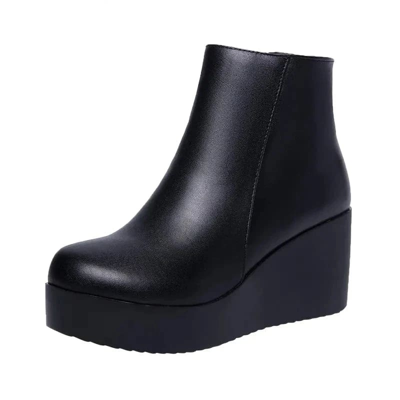 Genuine Leather Wedges Winter Boots For Women WOMEN BOOTS