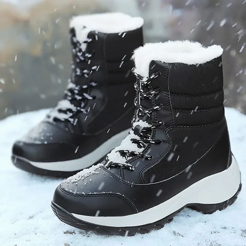Plush Warm Waterproof Thigh High Winter Boots For Women HIGH HEELS