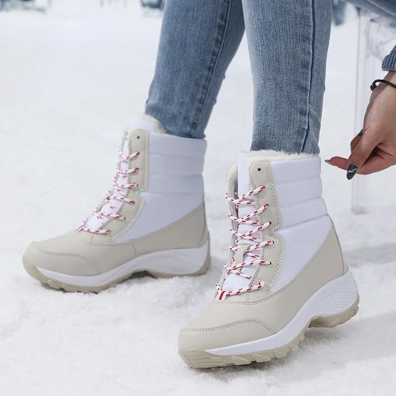 Plush Warm Waterproof Thigh High Winter Boots For Women HIGH HEELS