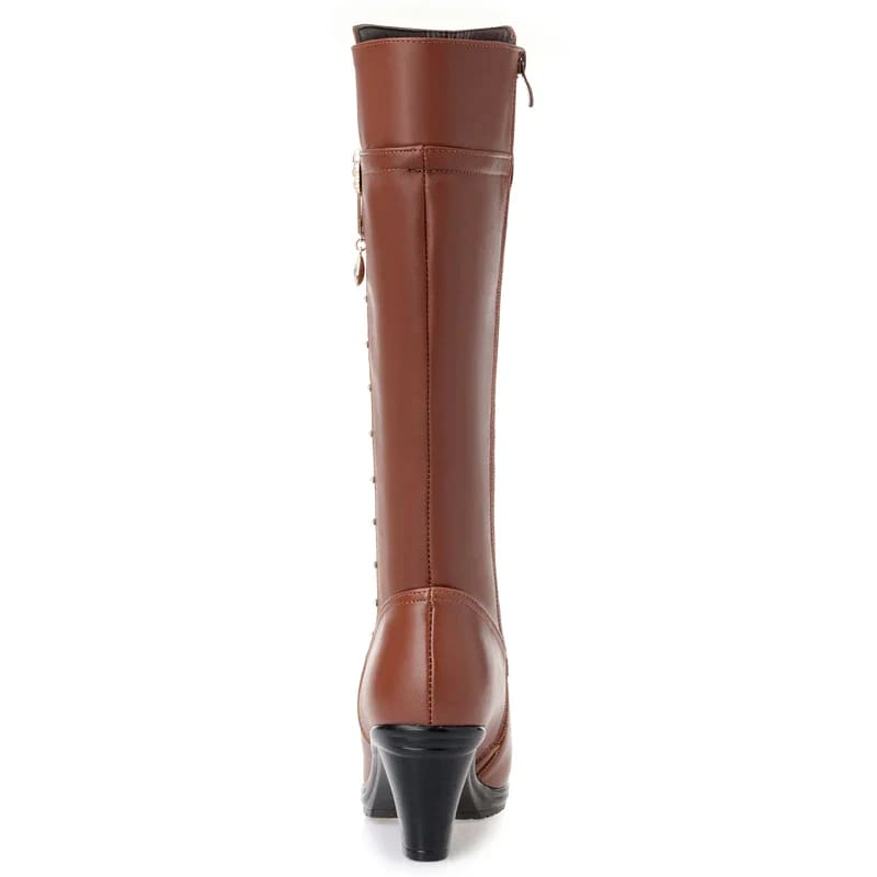 Women Knee High Boots Warm Wool Plush WOMEN BOOTS