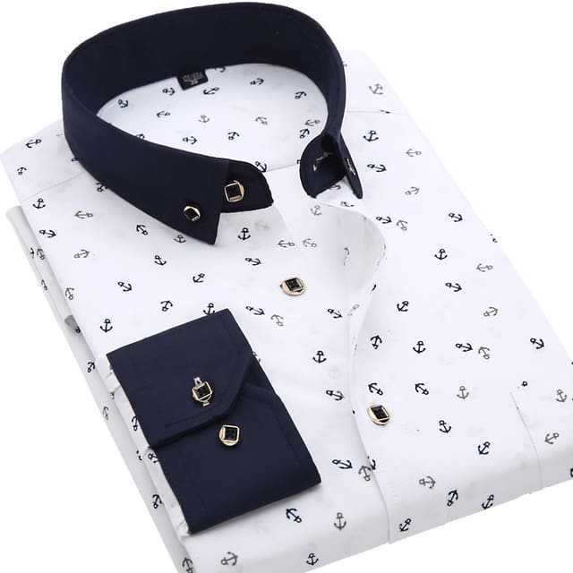 100 polyester mens dress shirts Custom embroidered 100 percent polyester dress shirts