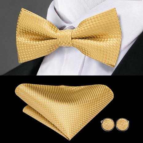100% silk butterfly pre-tied bow tie cufflinks set lh-745