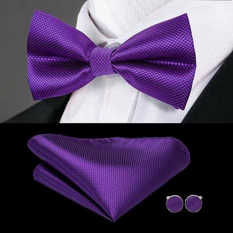 100% silk butterfly pre-tied bow tie cufflinks set lh-768