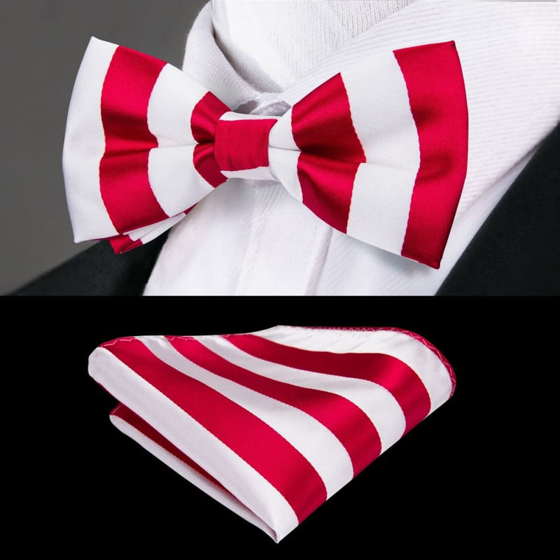100% silk butterfly pre-tied bow tie cufflinks set lh-774