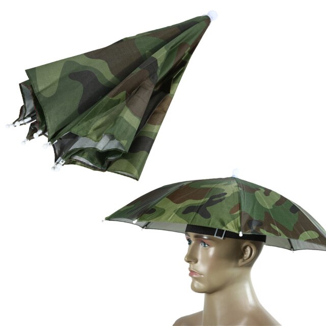 colorful umbrella hat outdoor brolly parasol army green