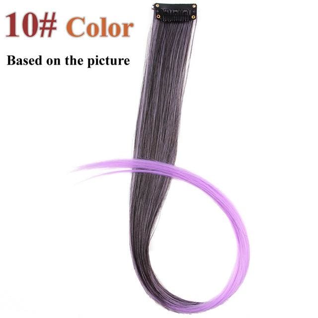 20 colors 50cm single clip in one piece hair extensions synthetic long straight p2/350 / 20inches