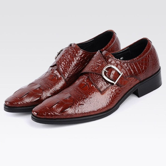 men formal business shoes luxury men's crocodile dress shoes male casual genuine leather wedding party