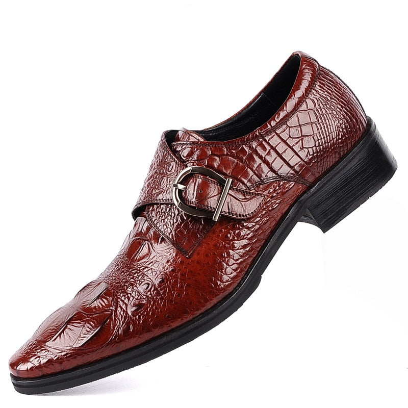 men formal business shoes luxury men's crocodile dress shoes male casual genuine leather wedding party