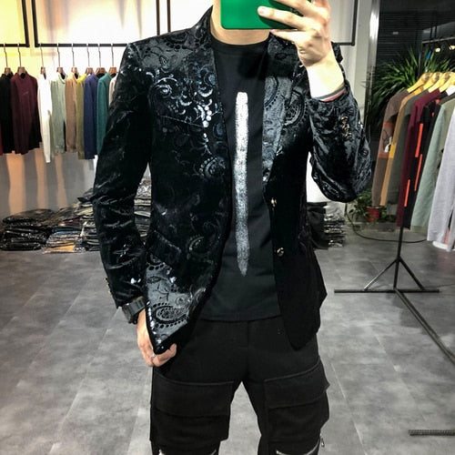 men party performance hip hop blazer